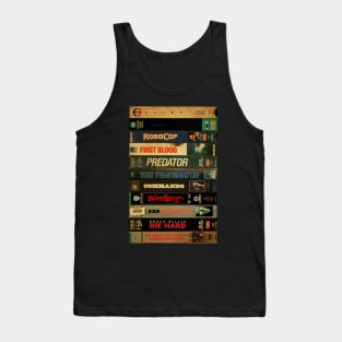 Retro 80's Action Movies - Cassette Style Tank Top